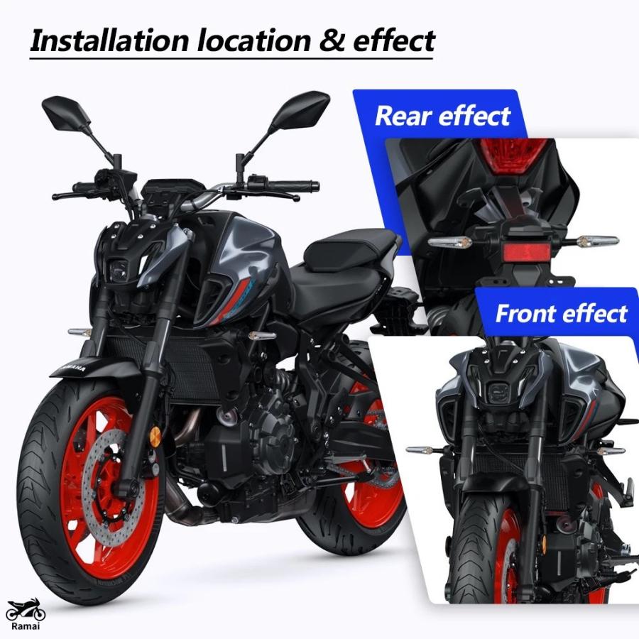Sequentiële / dynamische LED knipperlichten voor Yamaha MT-07 (2014 - 2017