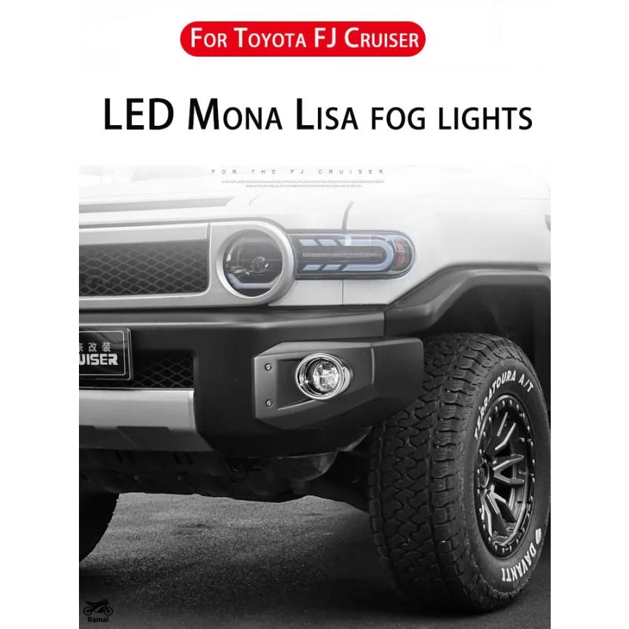 FJクルーザーシルバー デュアルラウンドフォグライトアセンブリ未使用品 並行輸入品】 LED フォグ ランプ アセンブリ トヨタ FJ クルーザー