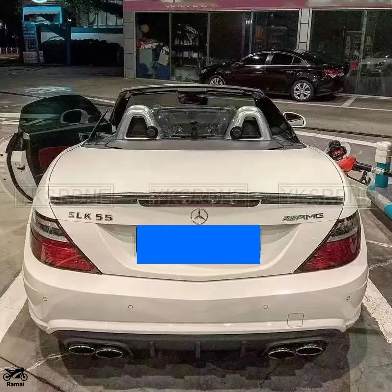 【並行輸入品】 R171 R172 カーボン つやあり ブラック リア スポイラー ベンツ SLK クラス 2004年 - 2010年 ...