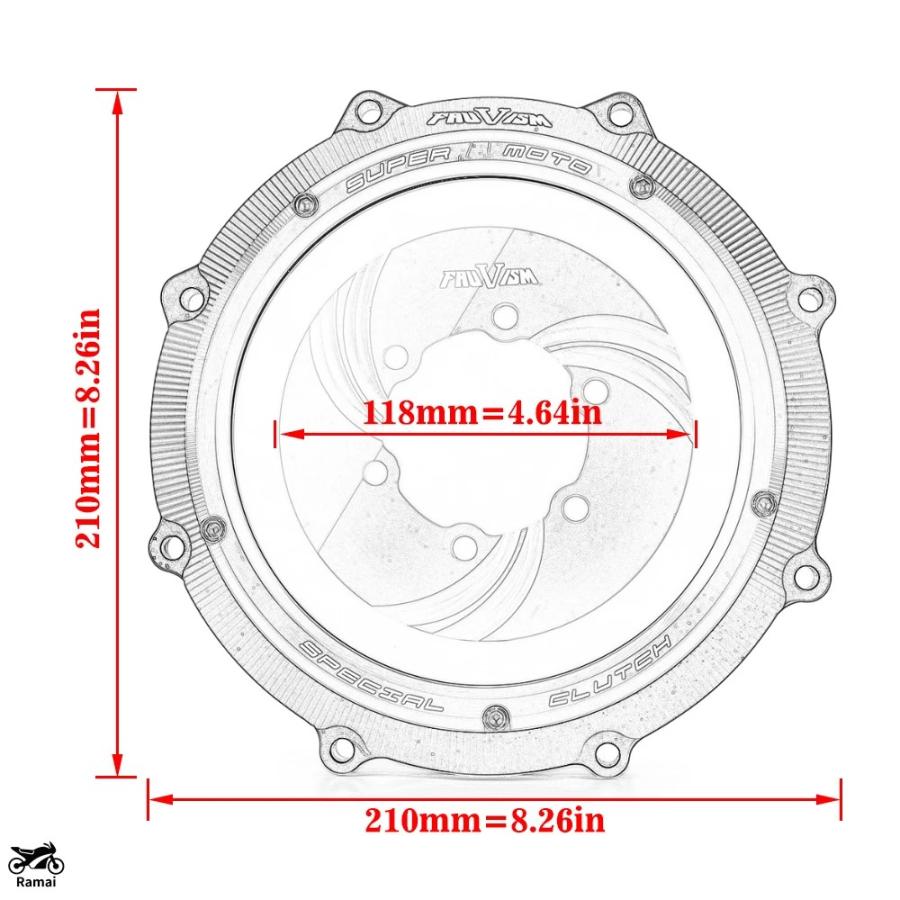 並行輸入品 バイク エンジン カバー クリア クラッチ ヤマハ Vmax V