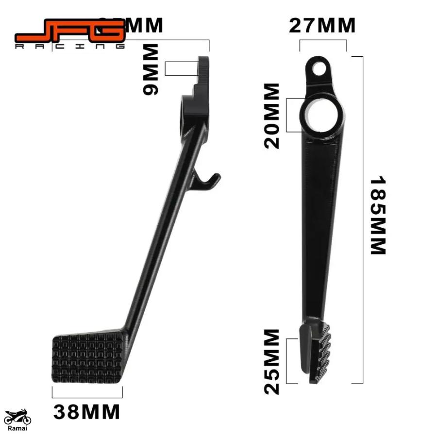 1ピースシルバーモーターサイクルリアブレーキアルミニウムレバー