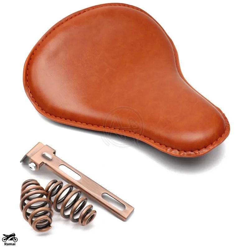 並行輸入品 バイク PU レザー ソロ シート スプリング ハーレー