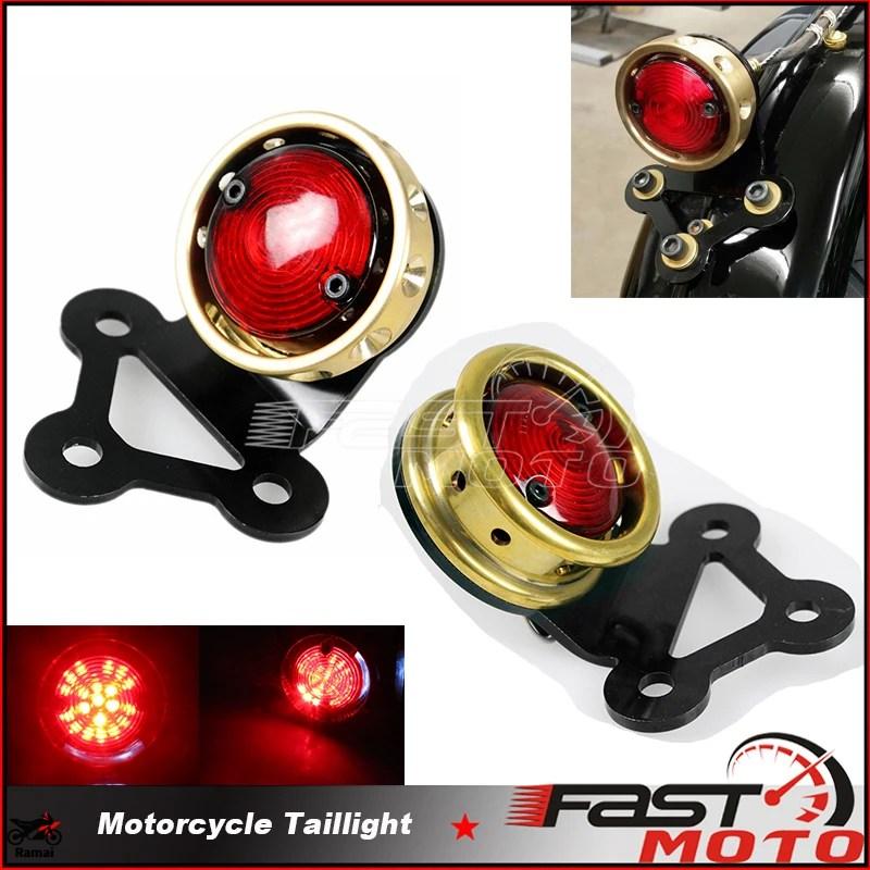 並行輸入品 Brass シルバー ブラック バイク LED テールライト リア
