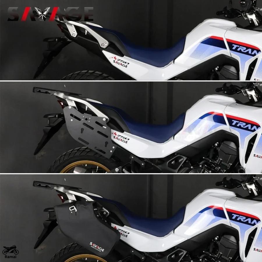 並行輸入品 2024 トランザルプ 750 サイド ボックス ラゲッジ ラック
