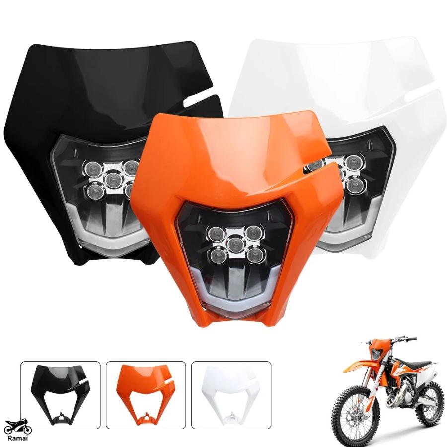 KTM EXC MY24～ ヘッドライト 並行輸入品 エンデューロ バイク ヘッドライト プレート LED KTM EXC
