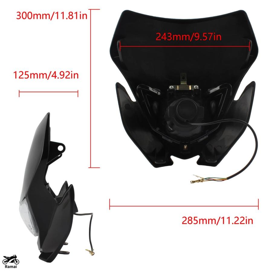 並行輸入品】 バイク ヘッドライト プレート LED デザインer カワサキ