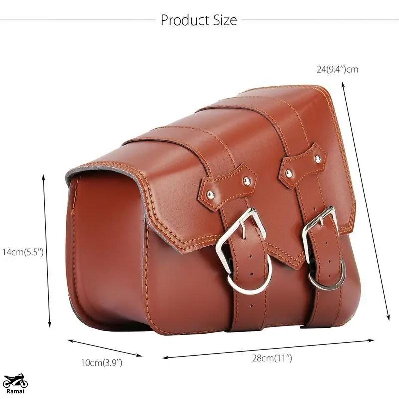 並行輸入品 PU レザー レトロ サドル バッグ バイク ラゲッジ サイド