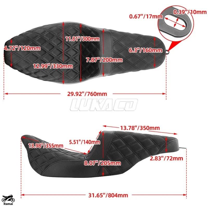 並行輸入品】 バイク リア Two-Up クッション シート フロント