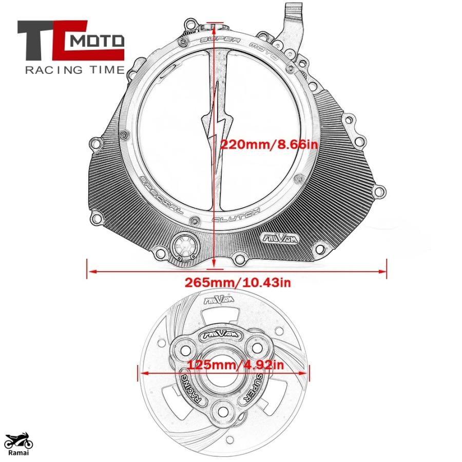 並行輸入品】 バイク クリア クラッチ カバー カワサキ ニンジャ 400