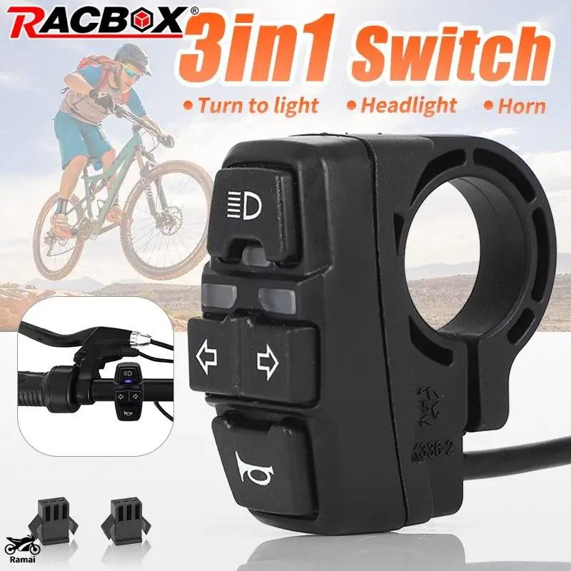 並行輸入品】 3 in 1 22mm バイク ハンドル バー スイッチ ボタン On