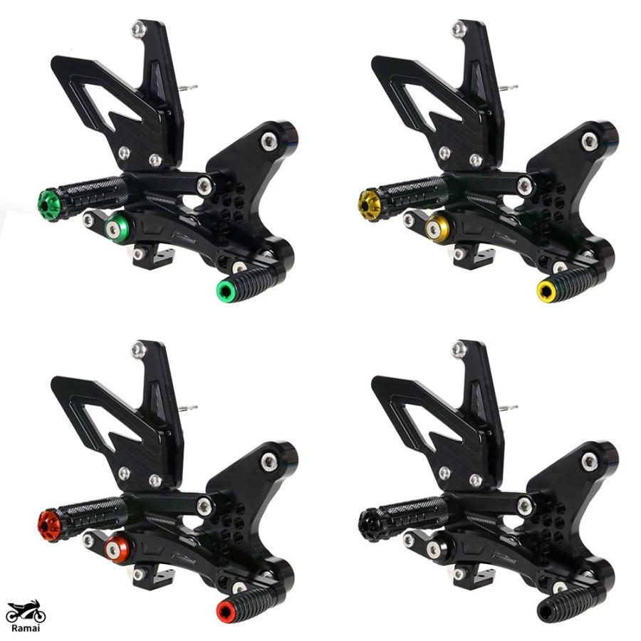 並行輸入品 ZX-4R ZX-4RR バイク 調整可 フット レスト リアセット