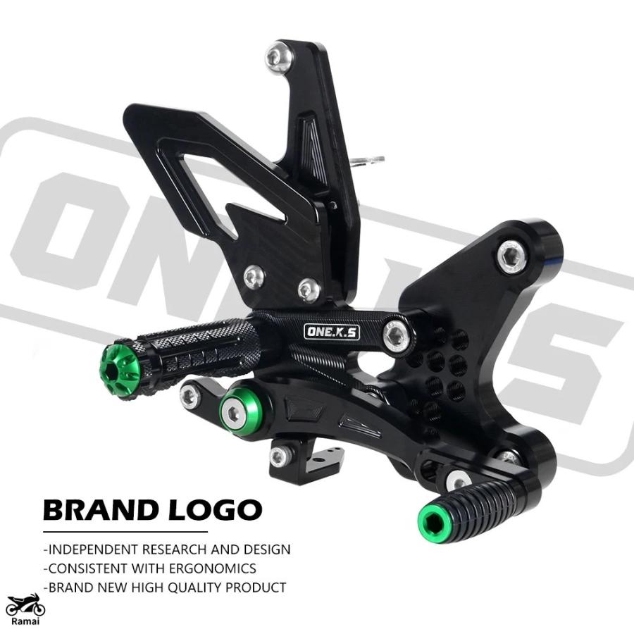 並行輸入品】 ZX-4R ZX-4RR バイク 調整可 フット レスト リアセット