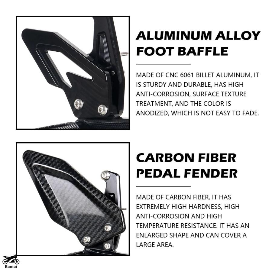 並行輸入品】 ZX-4R ZX-4RR バイク 調整可 フット レスト リアセット