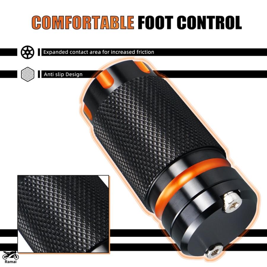 並行輸入品 バイク KnurLED ブレーキ ペダル ペグ ハーレー スポーツ
