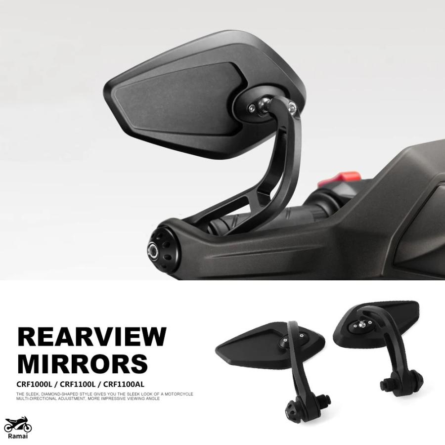 並行輸入品 バイク ハンドル エンド サイド ミラー ホンダ CRF1100AL