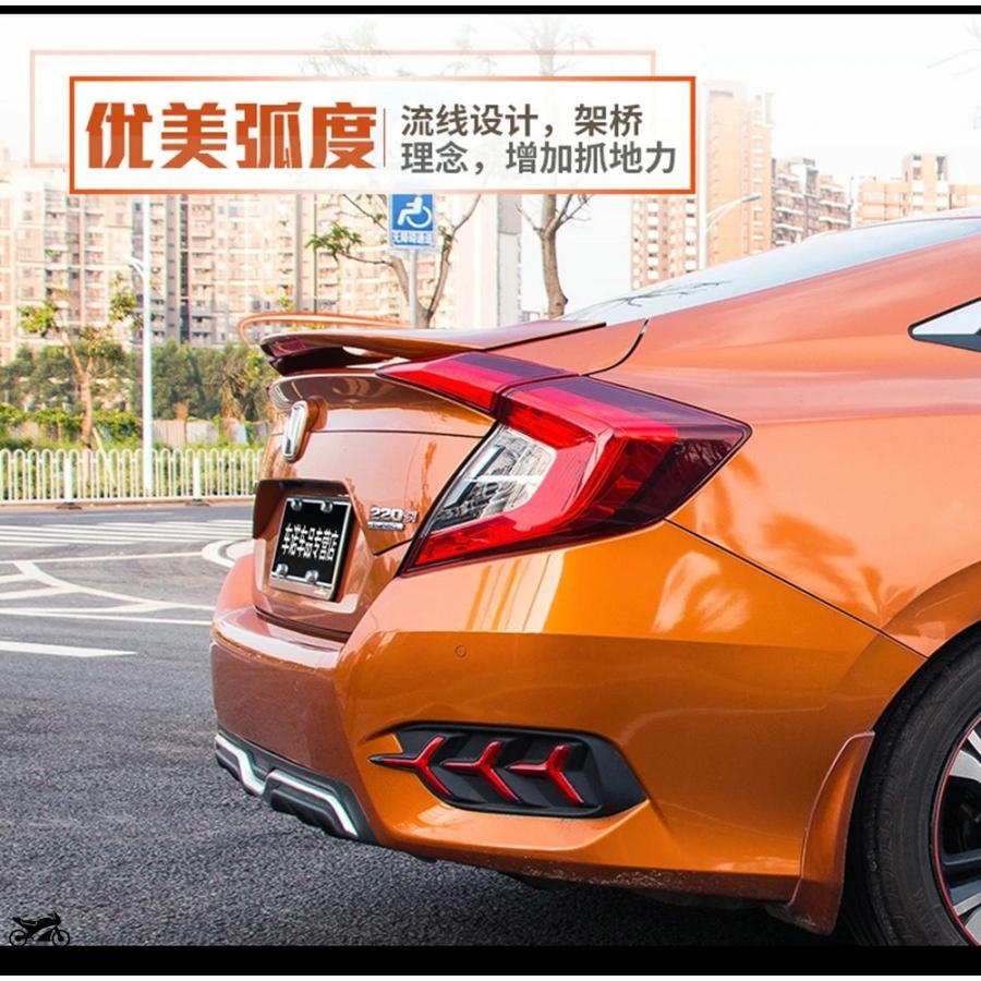 シビック セット 並行輸入品】 未塗装 リア トランク ウィング スポイラー ホンダ