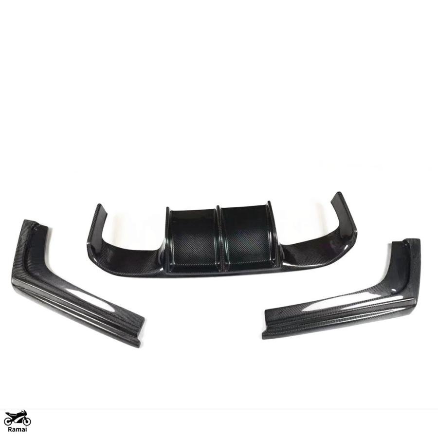 並行輸入品 V リア デュフューザー バンパー リップ BMW F80 M3 F82 F83 M4 2014年-2019年 本物 カーボン エキゾースト スポイラー プレート スプリッター_2