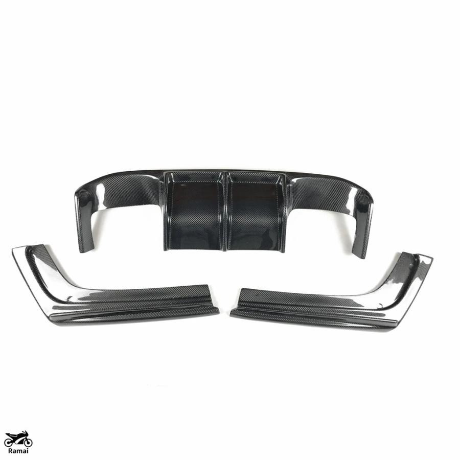 並行輸入品 V リア デュフューザー バンパー リップ BMW F80 M3 F82 F83 M4 2014年-2019年 本物 カーボン エキゾースト スポイラー プレート スプリッター_3