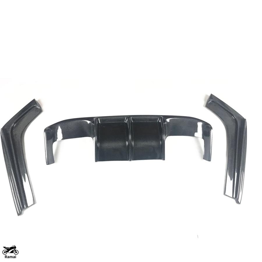 並行輸入品 V リア デュフューザー バンパー リップ BMW F80 M3 F82 F83 M4 2014年-2019年 本物 カーボン エキゾースト スポイラー プレート スプリッター_5