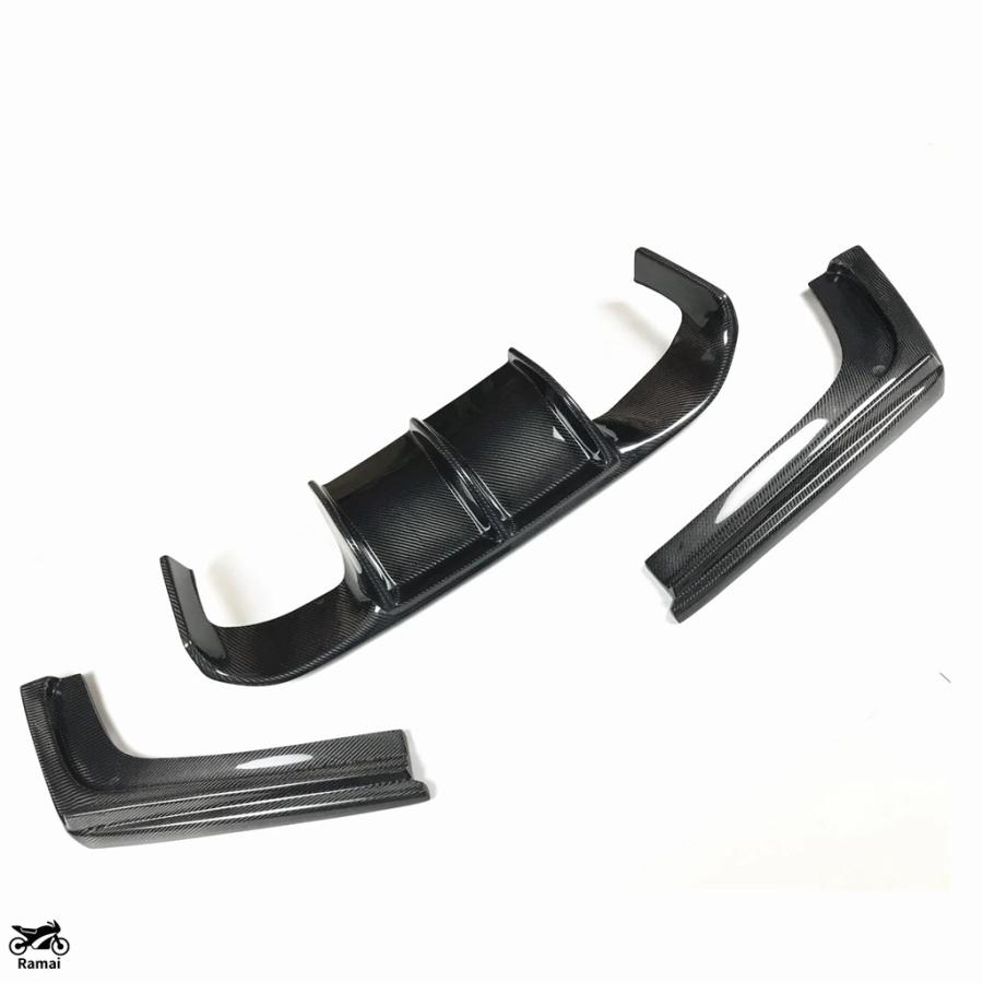 並行輸入品 V リア デュフューザー バンパー リップ BMW F80 M3 F82 F83 M4 2014年-2019年 本物 カーボン エキゾースト スポイラー プレート スプリッター_6