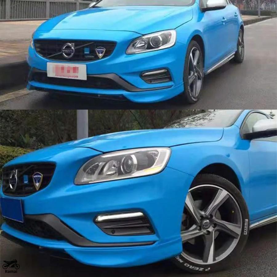 ボルボ v60 並行輸入品 ブラック ＆ カーボン バンパー フロント リップ