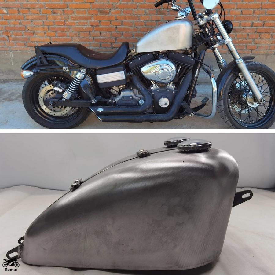 並行輸入品】 10L バイク ガソリン タンク ハーレー ダイナ 未塗装
