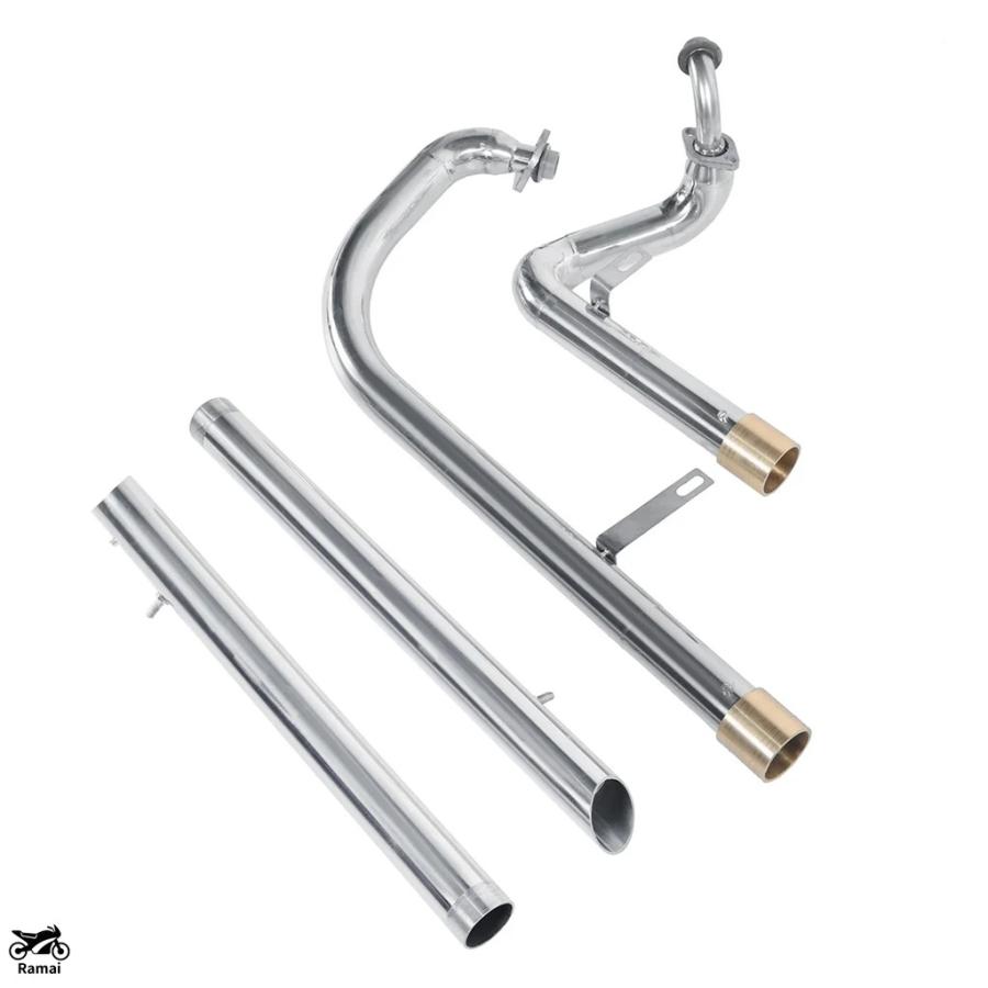 並行輸入品 バイク ロング エキゾースト マフラー パイプ +