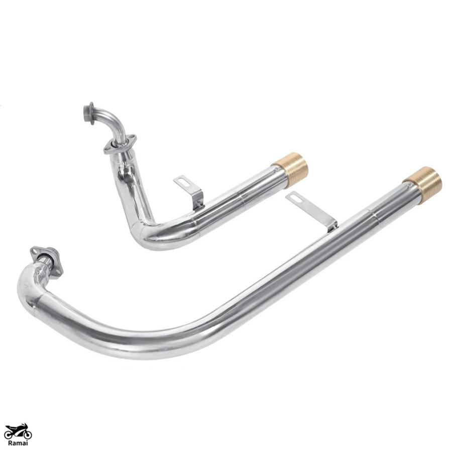 並行輸入品 バイク ロング エキゾースト マフラー パイプ +