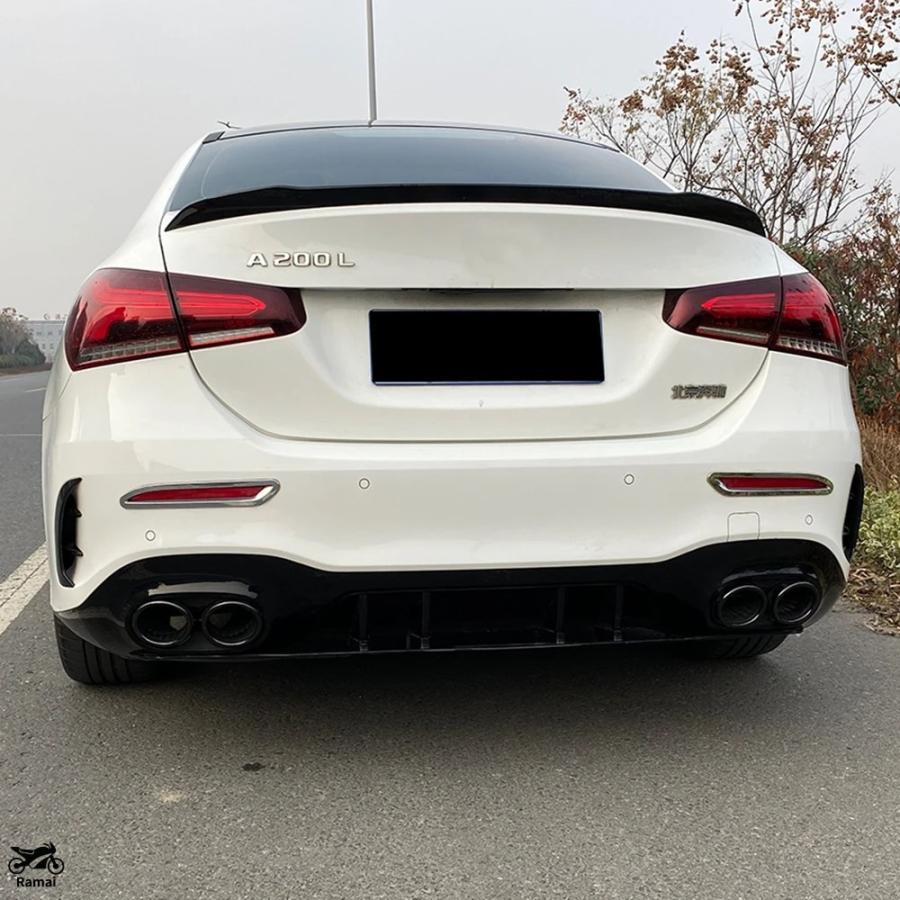 並行輸入品 ベンツ A クラス W177 A180 A200 A220 A35 AMG セダン 4 ドア 2019年-2024 リア トランク スポイラー ウィング テールゲート スプリッター リッ_6