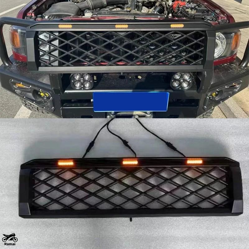 並行輸入品 LED フロント グリル トヨタ ランドクルーザー Fj 75 LC76 2008年-2022年 マスク バンパー メッシュ レーシング グリル カスタム パーツ_6