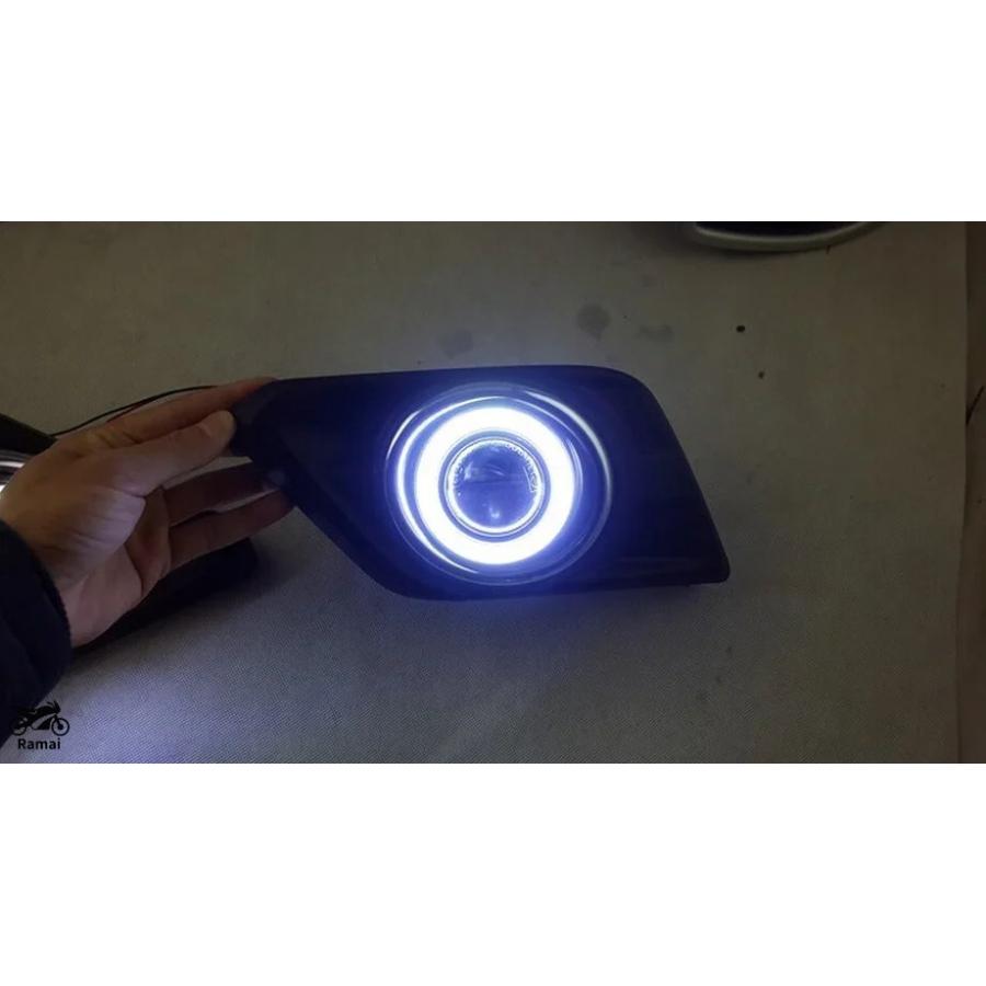 並行輸入品 トップ quality COB イカリング E13 プロジェクター レンズ フォグ ランプ 5 LED デイライト 走行 ライト ニッサン エクストレイル, ワン ペア_6