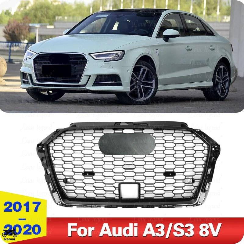並行輸入品 RS3 フロント グリル ACC ホール アウディ A3/S3 8V 2017年