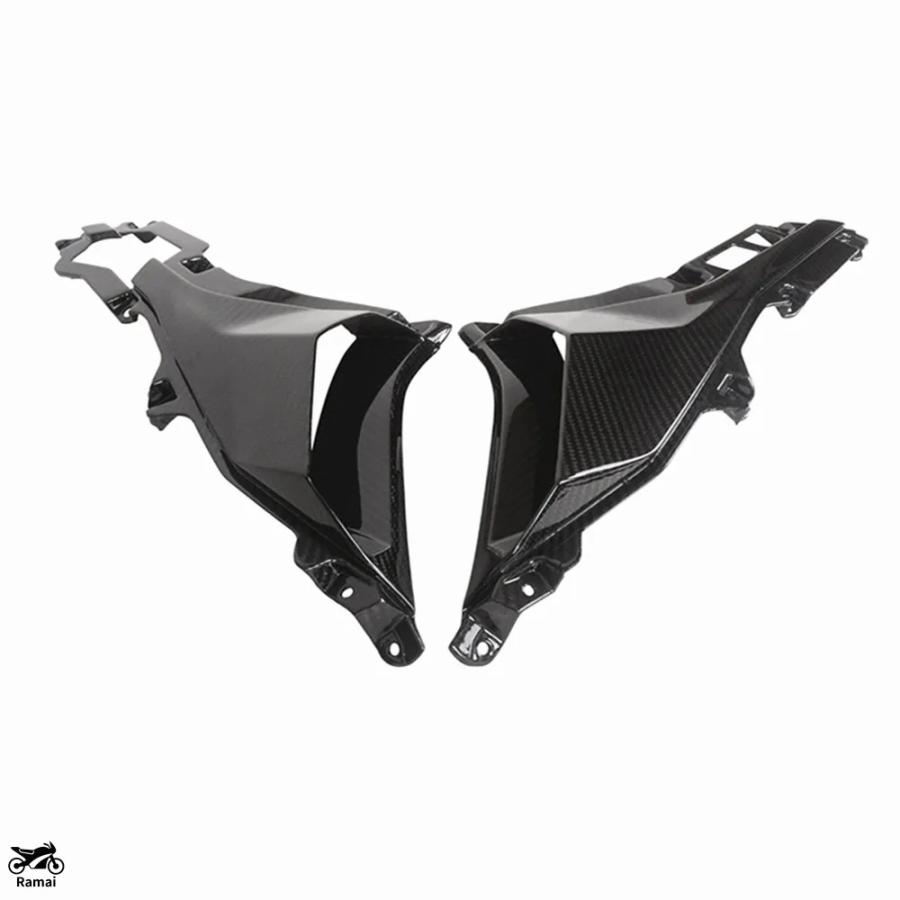 バイク フェアリングサイドパネル マットブラック 並行輸入品】 バイク サイド フェアリング カーボン パネル カバー