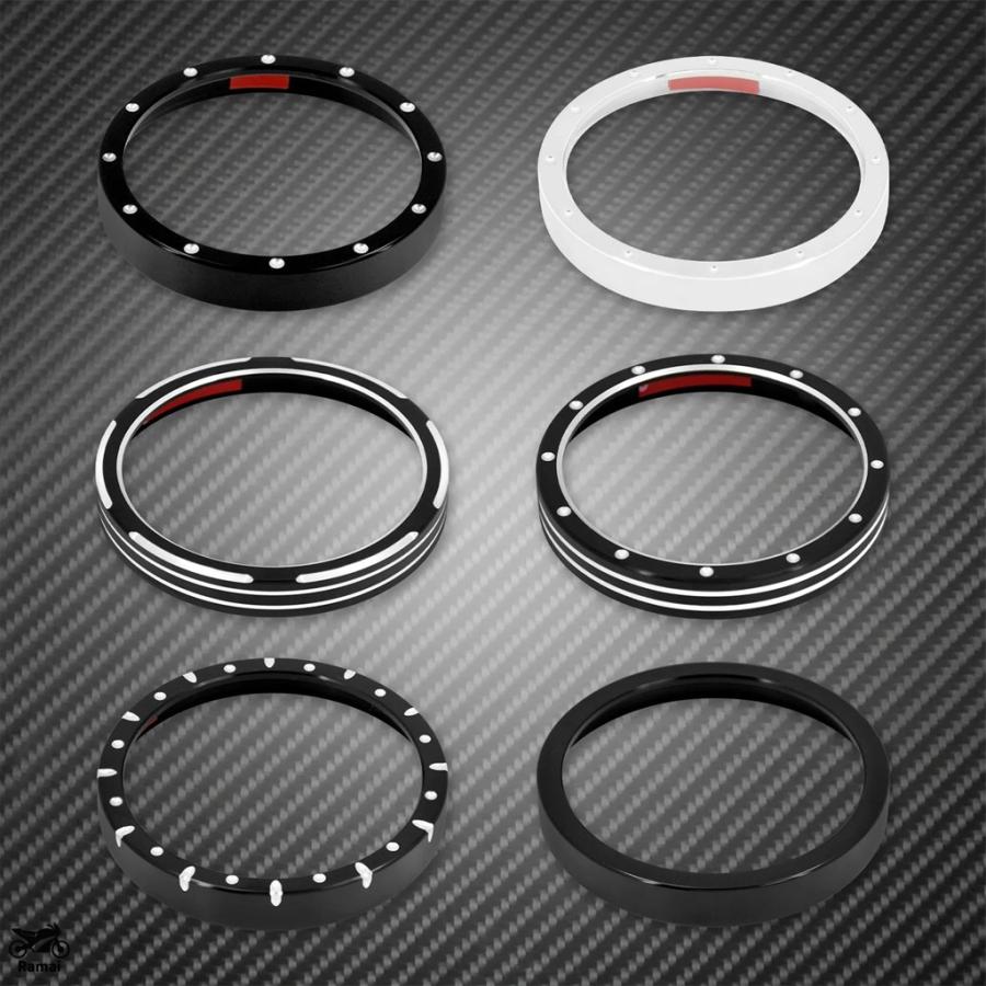 並行輸入品】 バイク ブラック/メッキ スピード メーター ベゼル Burst