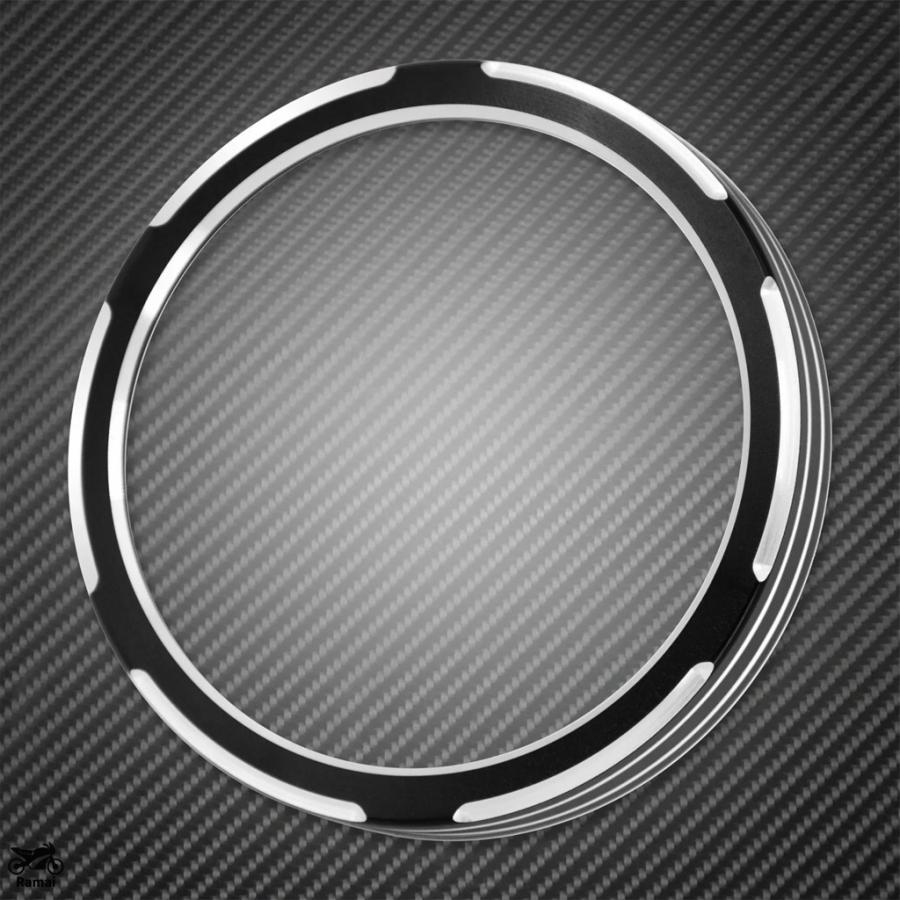 並行輸入品 バイク ブラック/メッキ スピード メーター ベゼル Burst