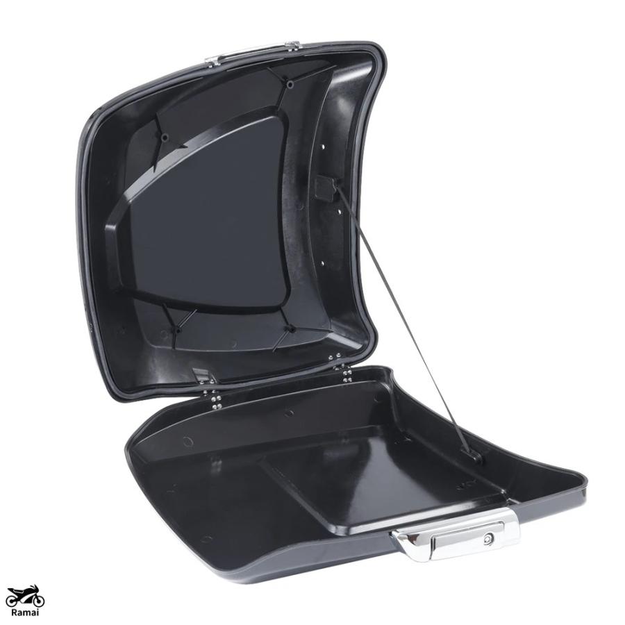 並行輸入品 ブラック バイク リア ボックス トランク テール ケース