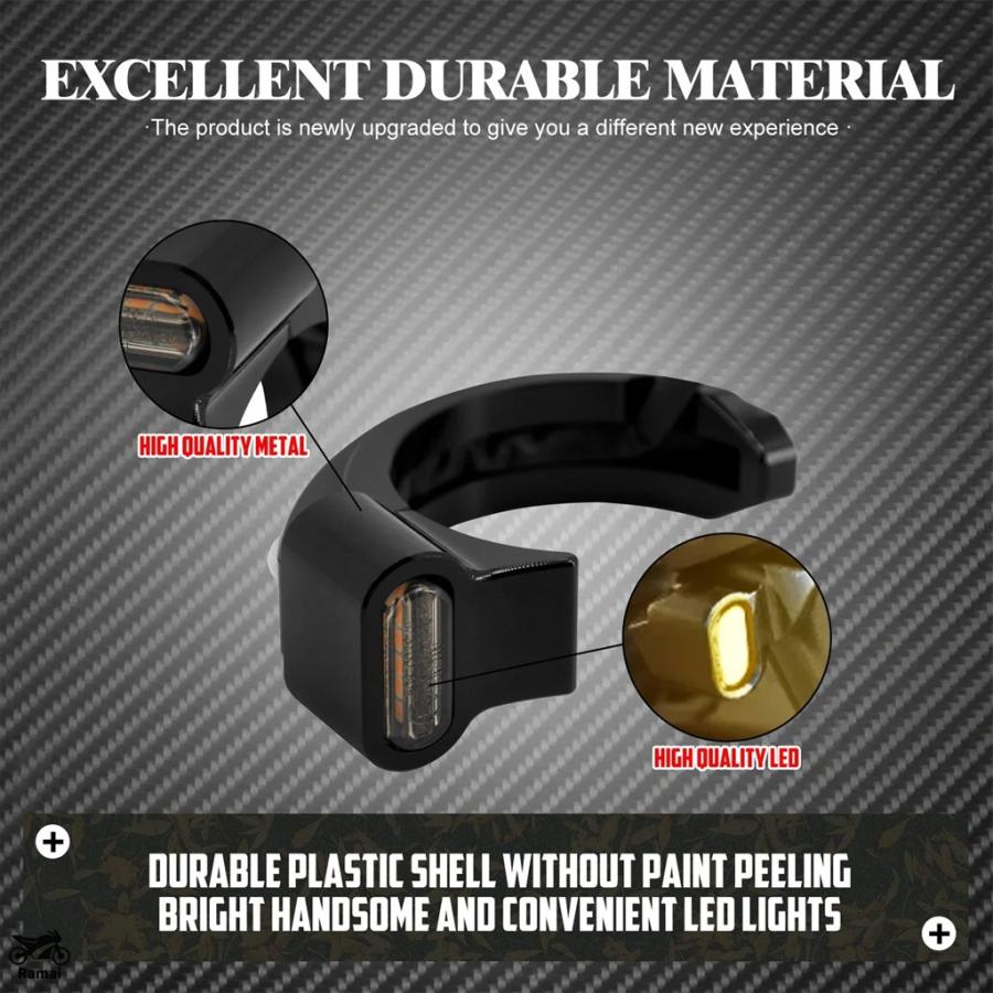 並行輸入品 バイク LED インジケータ― ライト フロント フォーク ショック アブソーバー サスペンション ダウンサスs アンバー オレンジ ランプ E-マーク |  | 04