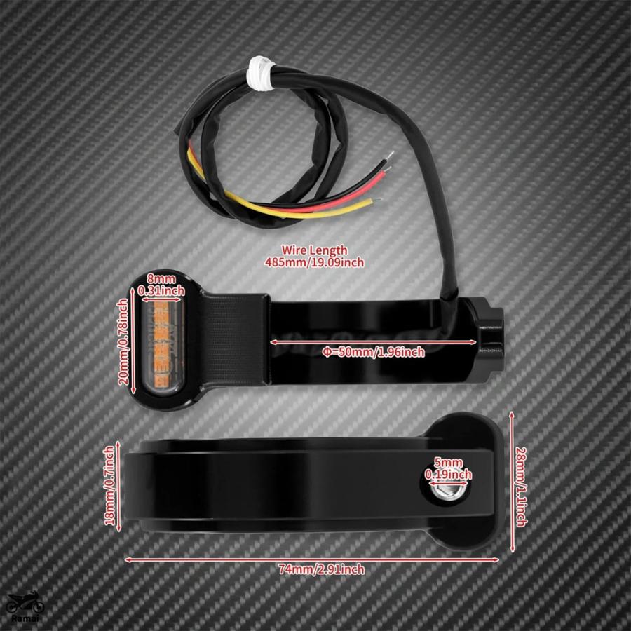 並行輸入品 バイク LED インジケータ― ライト フロント フォーク ショック アブソーバー サスペンション ダウンサスs アンバー オレンジ ランプ E-マーク |  | 06