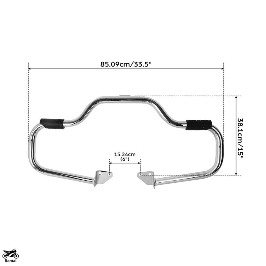 並行輸入品 Mustache エンジン ガード クラッシュバー ハーレー ダイナ