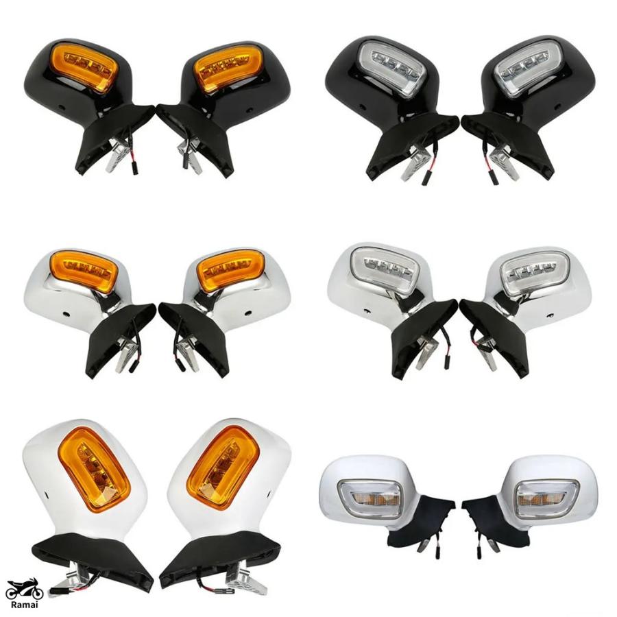 並行輸入品 バイク リア サイド ミラー LED ウィンカー ホンダ