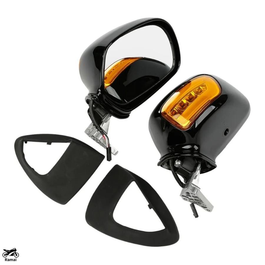 並行輸入品 バイク リア サイド ミラー LED ウィンカー ホンダ