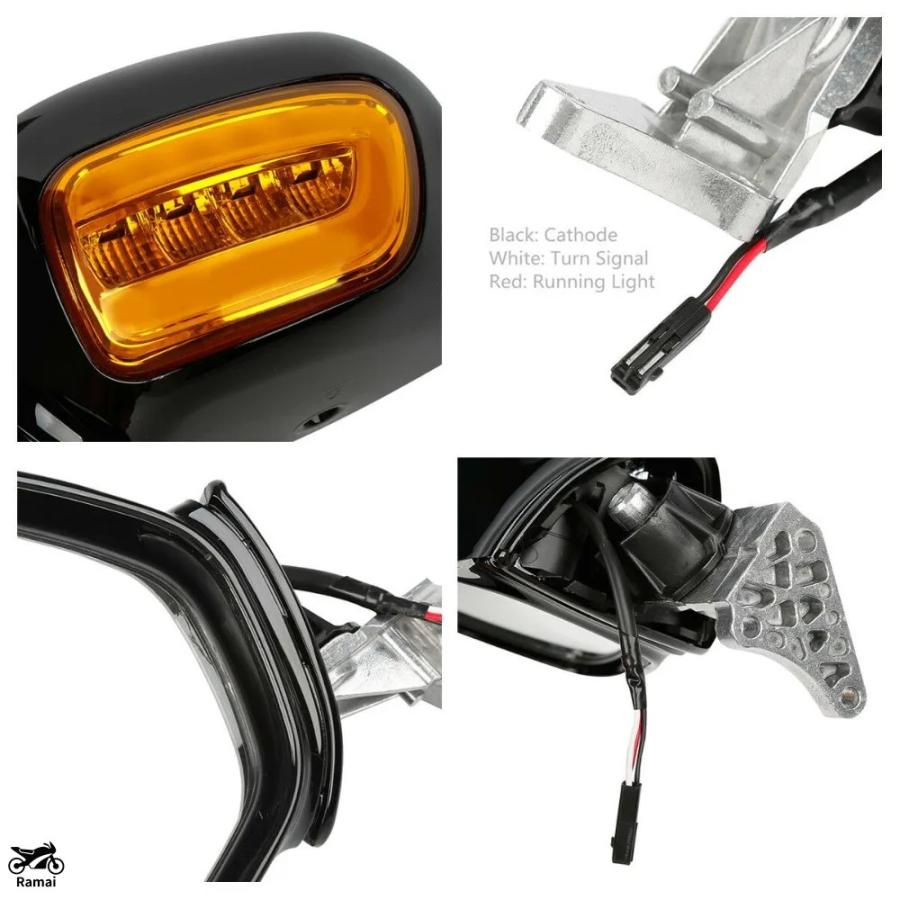 並行輸入品 バイク リア サイド ミラー LED ウィンカー ホンダ