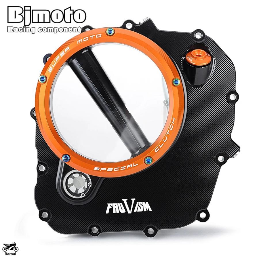 並行輸入品 デューク390 RC390 CNC クリア エンジン クラッチ カバー Pretector バイク K-TM D-UKE RC 390 2017年 2018年 2019年 2020年 2021年 2022年 カ_7
