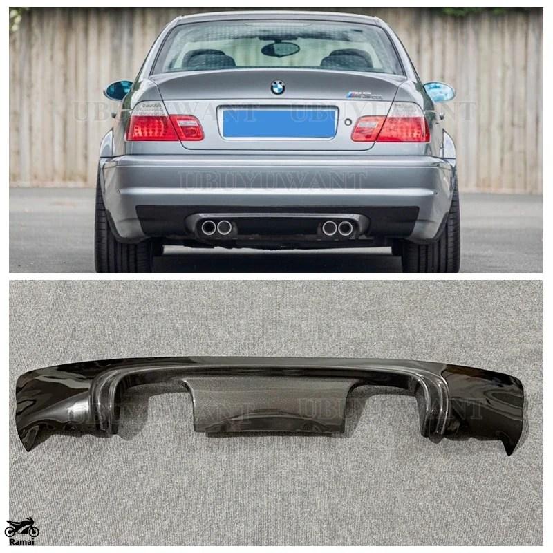 並行輸入品 BMW E46 リア バンパー リップ スポイラー デュフューザー 3 シリーズ 318i 320i 325i 328i M3 1999年-2004年 リア デュフューザー つやあり ブ_5