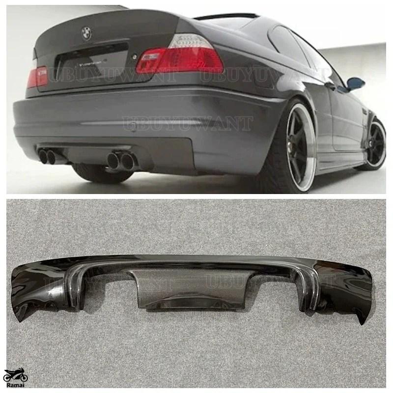 並行輸入品 BMW E46 リア バンパー リップ スポイラー デュフューザー 3 シリーズ 318i 320i 325i 328i M3 1999年-2004年 リア デュフューザー つやあり ブ_6