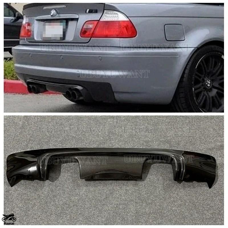 並行輸入品 BMW E46 リア バンパー リップ スポイラー デュフューザー 3 シリーズ 318i 320i 325i 328i M3 1999年-2004年 リア デュフューザー つやあり ブ_8
