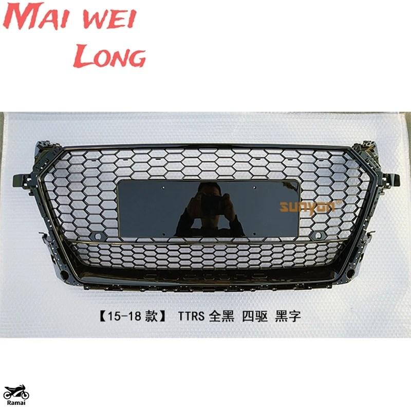 並行輸入品 アウディ TT TTS Mk3 FV/8S 2015年 2016年 2017年 2018年 ハニカム スポーツ メッシュ TTRS HEX グリル グリル ブラック シルバー カスタム パ_7