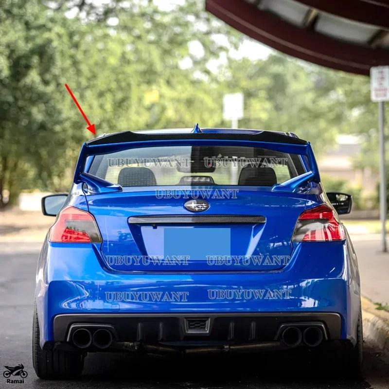 Subaru WRX STI 純正オプションカーボンファイバー リアウィング 並行輸入品 本物 カーボン リア ウィング トランク リップ スポイラー