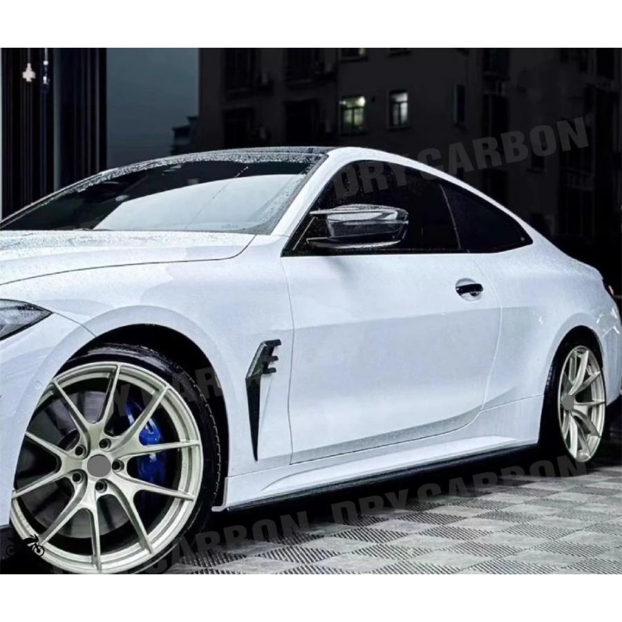 【並行輸入品】 Dry カーボン フロント バンパー フェンダー エアベント カナード スポイラー スプリッター BMW 4 シリーズ G22 G23 2021年+ キットs FRP カスの画像