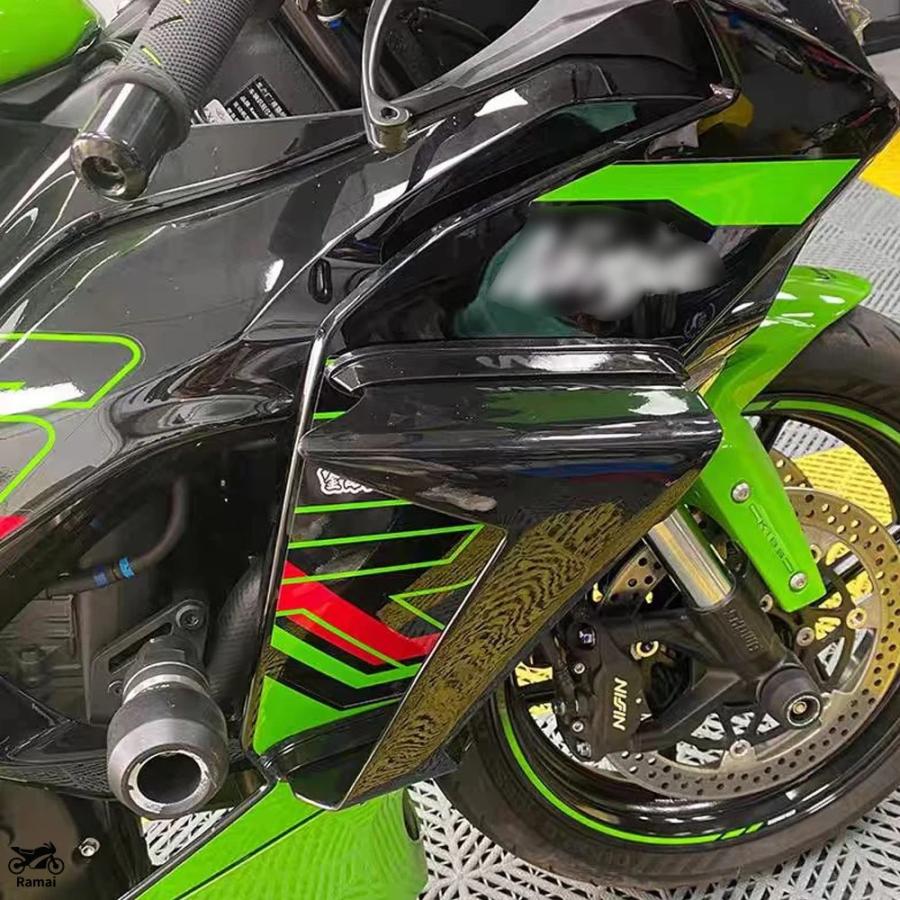 並行輸入品 ZX-6R ZX-636 ZX6R 2024 ZX636 2024 自動二輪車 Naked 向こう正面 スポイラー 舞台の袖let エアロシーケンシャル 舞台の袖 一揃いの道具 フェアリング スポ